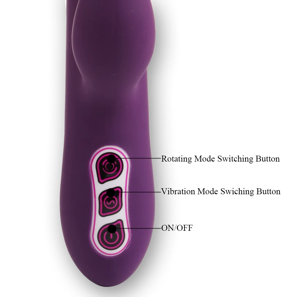 USB Rabbit 360 градусов вращения вибратор точки G толкающий большой электрический