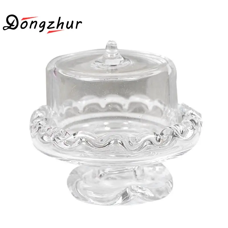 Dongzhur миниатюры кукольная мебель прозрачный стеклянный поднос для десертов и