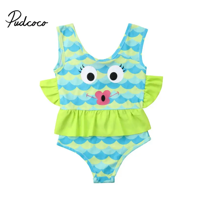 2019 Лидер продаж милый купальник для маленьких девочек цельный купальный костюм с