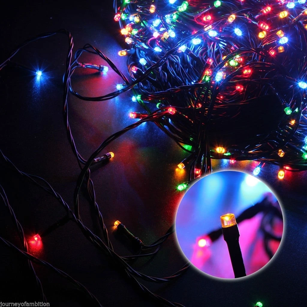 Многоцветные 24 V 500LED 100 M String Fairy Wedding Light Xmas праздничный садовый декор | Мебель