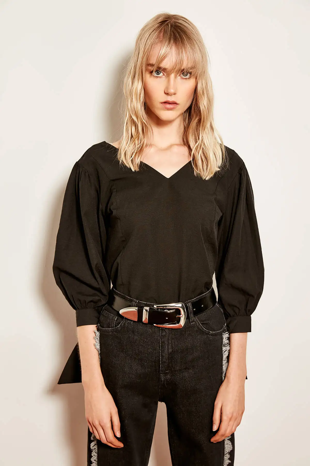 Trendyol черный связанные руки Топы TCLAW19OA0020| |