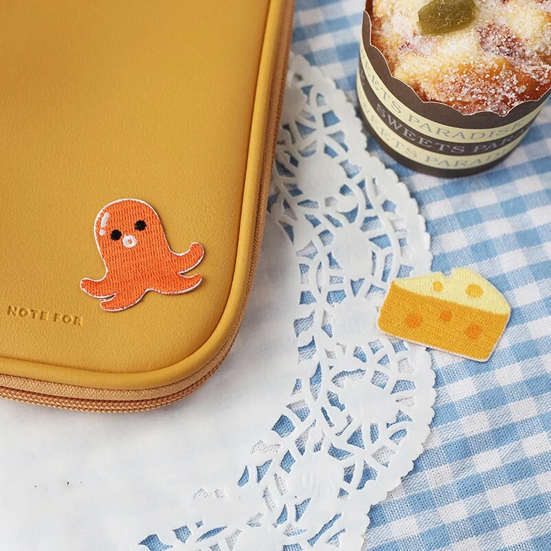 Набор из 4 нашивок с вышивкой в виде сыра приклеивается утюгом для одежды Милая