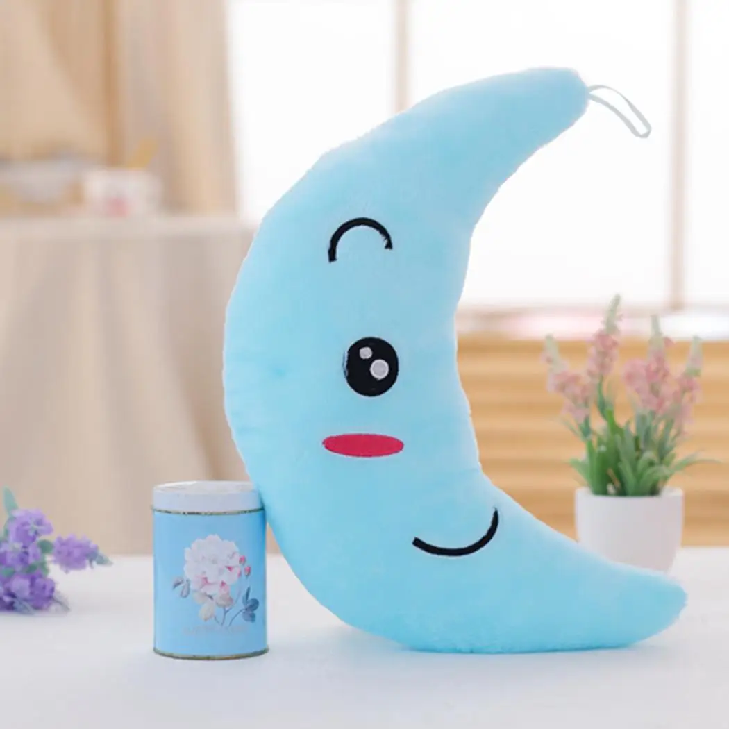 Милые светодиодная Подушка светящаяся Луна Мягкая унисекс Home Decor игрушки детей