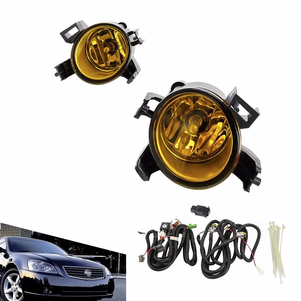 Туман светильник для 2005 2006 Nissan Altima 2004 Quest противотуманная фара прозрачный/желтые