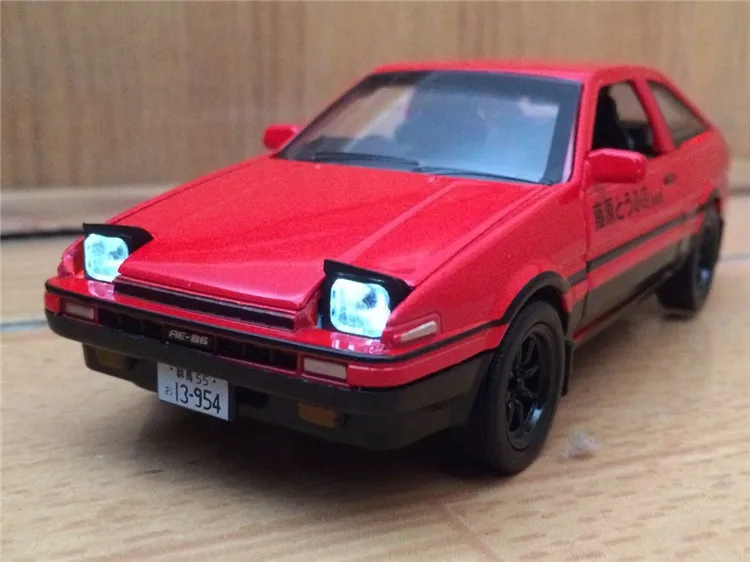 Специальный литой металлический Ретро-автомобиль AE86 из фильма с аналогичным