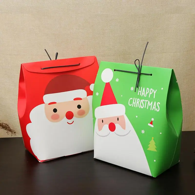 Подарочная коробка с рисунком Санта Клауса Рождественская 3D мультяшная конфета