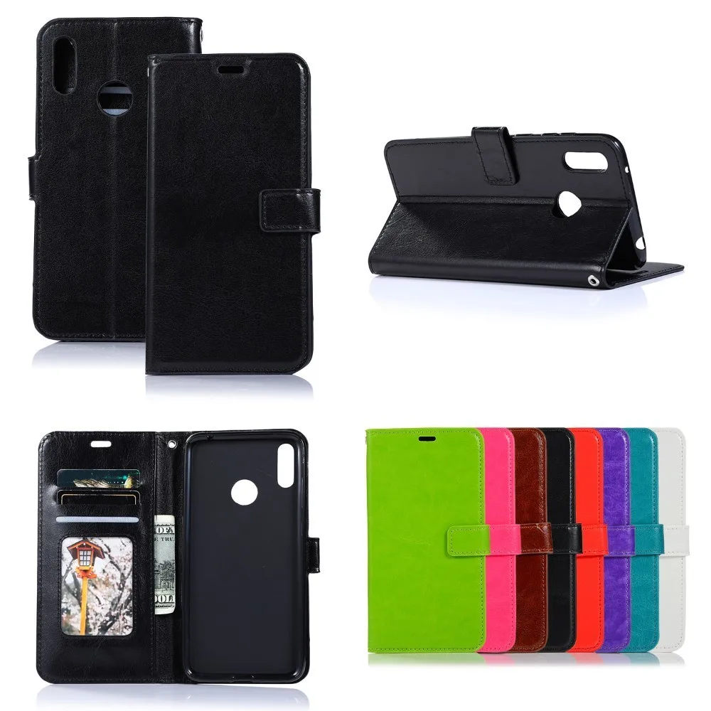 Кошелек Чехлы для huawei Y6 2018 Y9 Y7 2019 чехол Psmar2019 Honor V20 8X из искусственной кожи Коврики