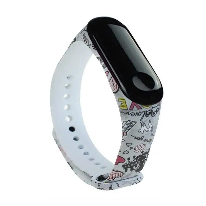 Модные мягкие силиконовые сменный ремешок на запястье mi Band 3 сменные ремешки
