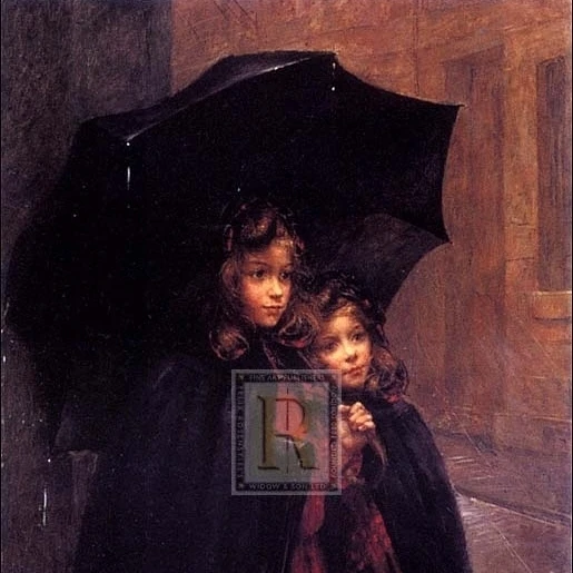 Плакат Sheltering Sisters от Marie Louise Boyer Breton (22x28)|Таблички и знаки| |