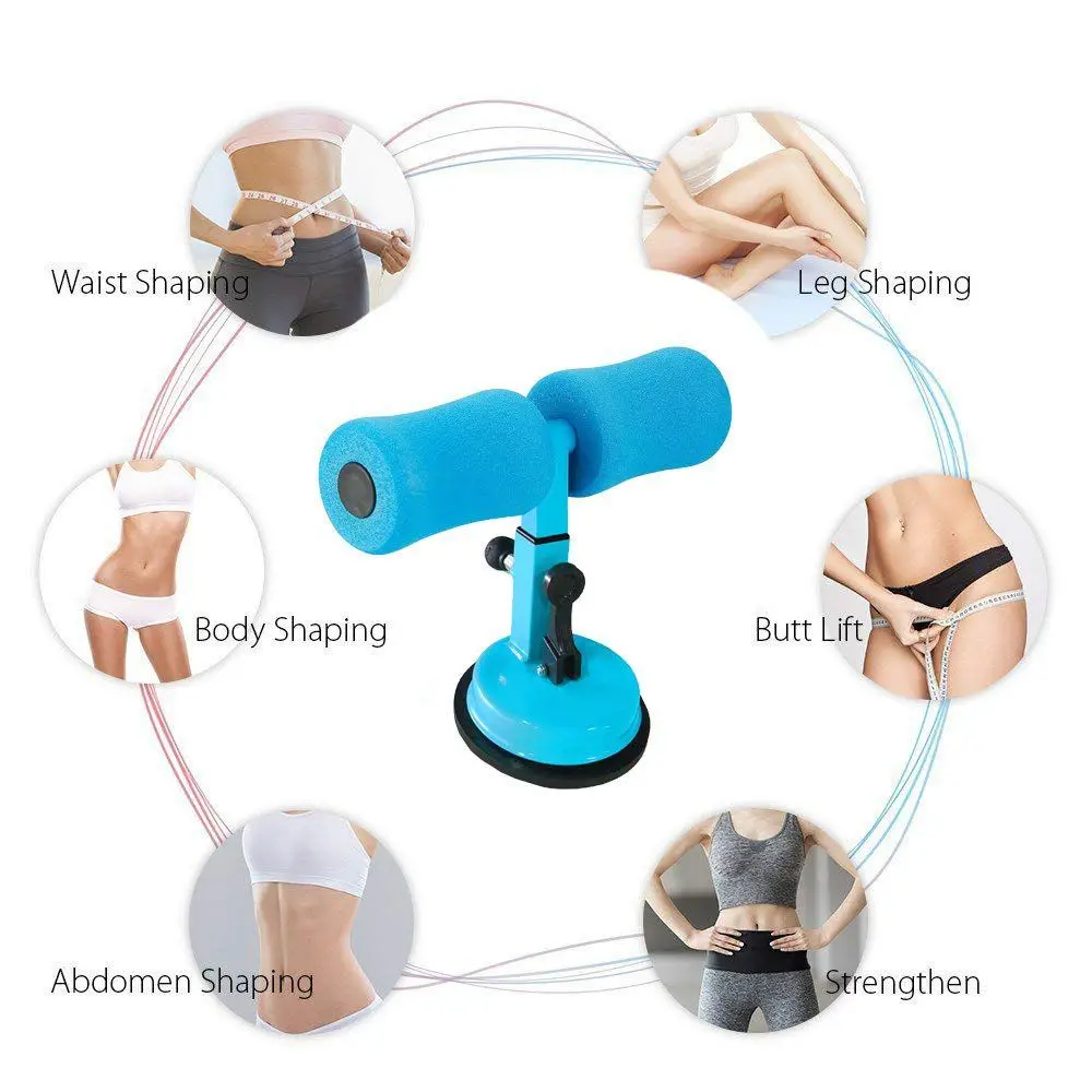 Portable Self-Suction Situp Bar Adjustable Sit Up Equipment Helper fitness equipment Great For Push Ups Muscle Traini |