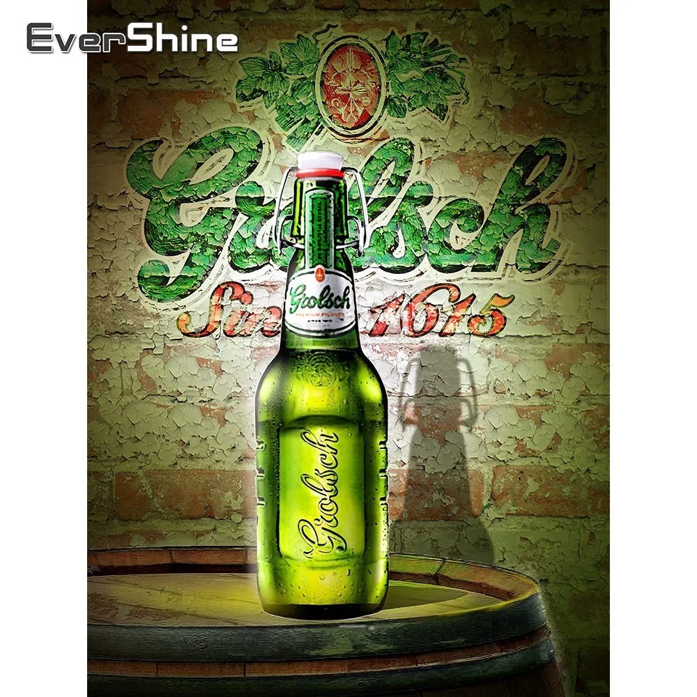 EverShine Diamond Embroidery Beer Painting Full Square Scenery Picture Of Rhinestones Mosaic Display Gift|Алмазная мозаика и