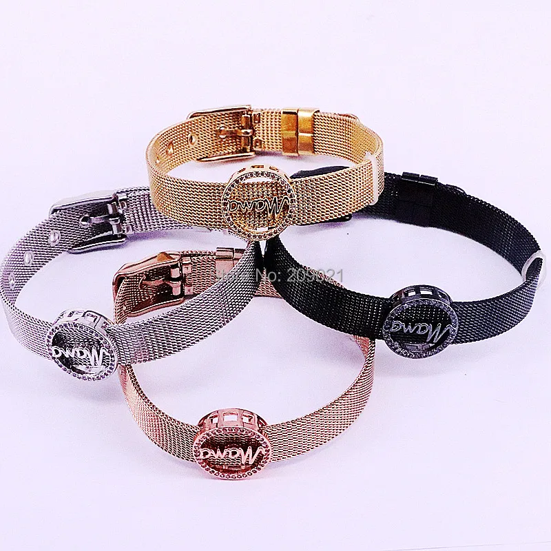 6 шт. браслеты для пояса из нержавеющей стали прозрачный Круглый сетчатый Браслет