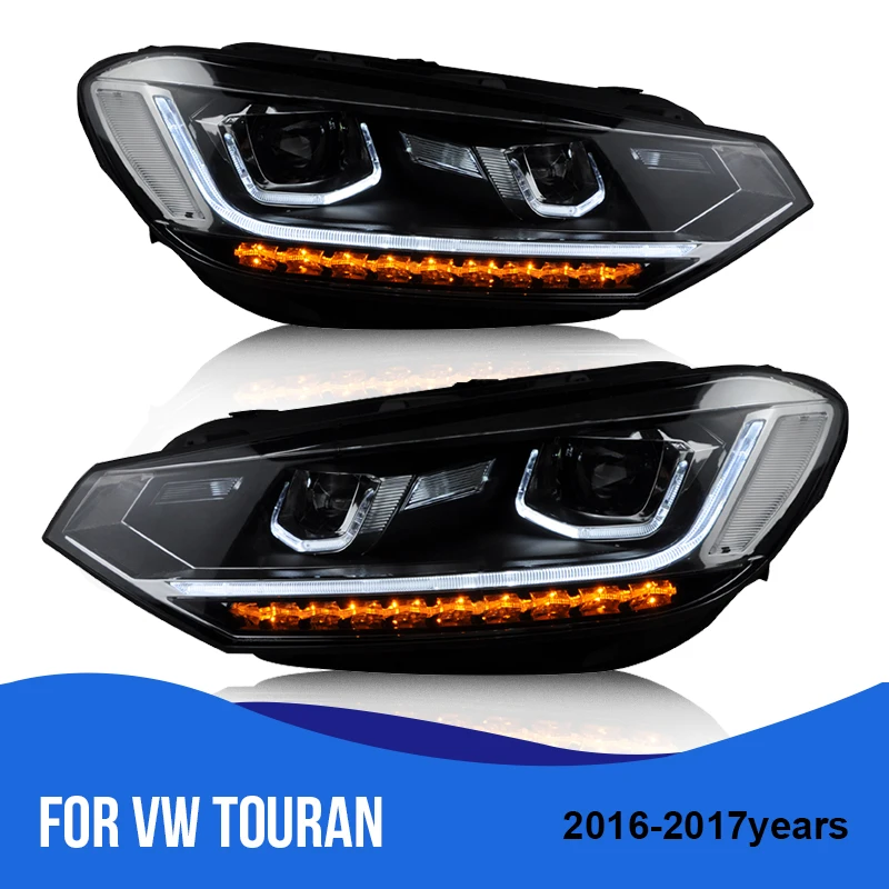Roadot 2 шт. светодиодный автомобильный Стайлинг головной фонарь для VW Touran 2016 2017