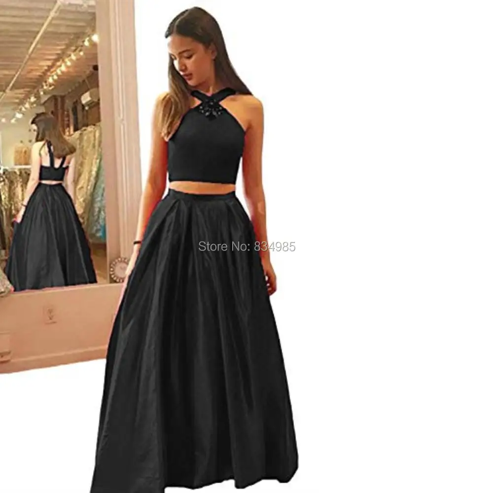 Women's Two Pieces A-Line Satin Prom Dresses Elegant Party Dress | Свадьбы и торжества