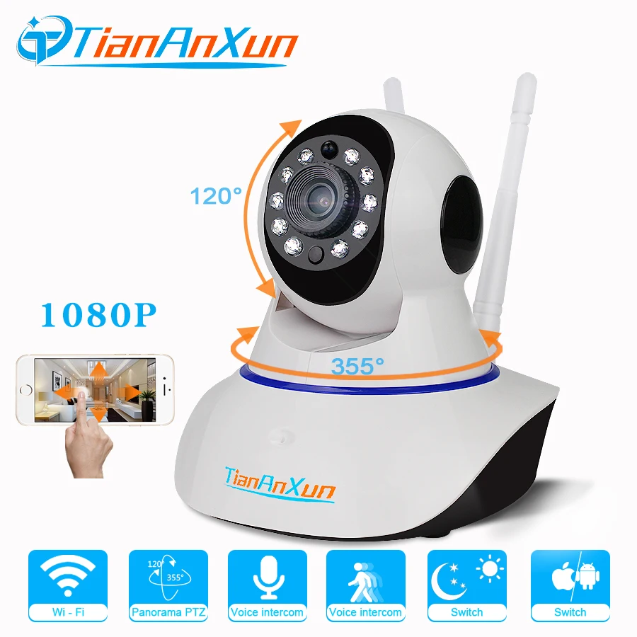 Tiananxun wifi камера 1080P Домашняя безопасность Беспроводные IP камеры Wi Fi CCTV наблюдение