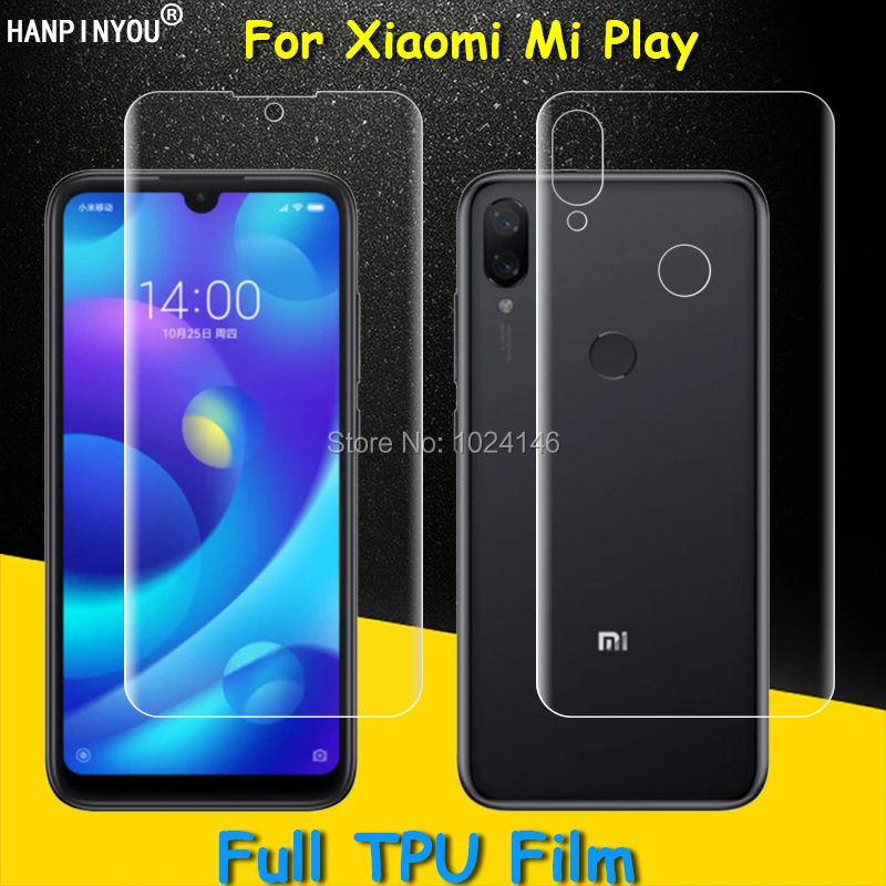 Защитная пленка из мягкого ТПУ с полным покрытием для Xiaomi Mi Play 5 84 дюйма изогнутые