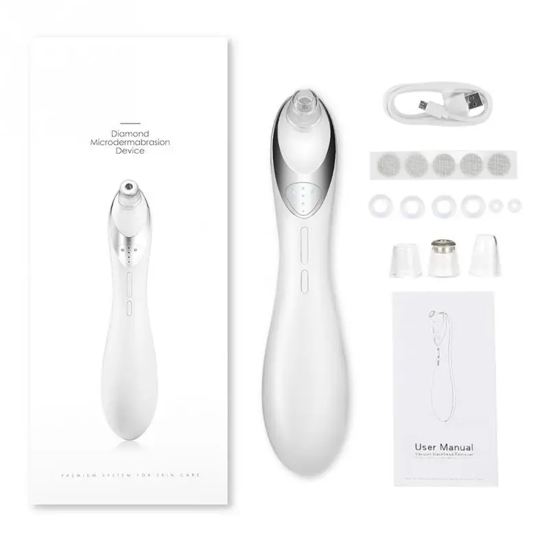 2 In 1 Electric Blackhead Removal Face Eye Massager Vacuum Pores Cleanser Pimple Suction Tool Clean | Красота и здоровье