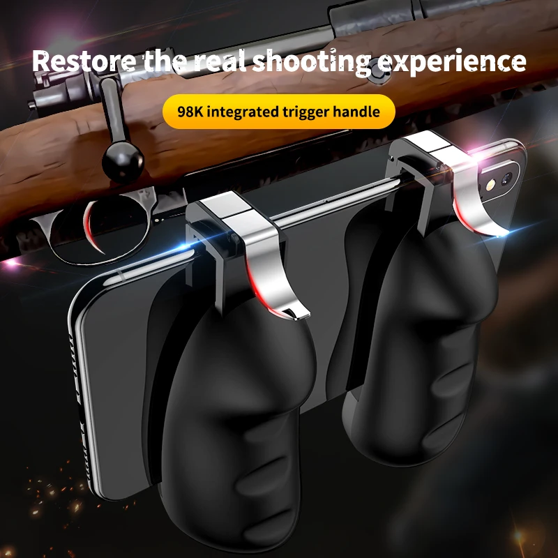 New Pubg Game Gamepad For IPhone Android Phone Controller L1R1 Shooter Trigger Fire Button Joystick Holder Universal | Электроника