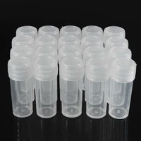 400pcs 5ml plastic test tubes vials sample container powder craft screw cap bottles for office school chemistry supplies