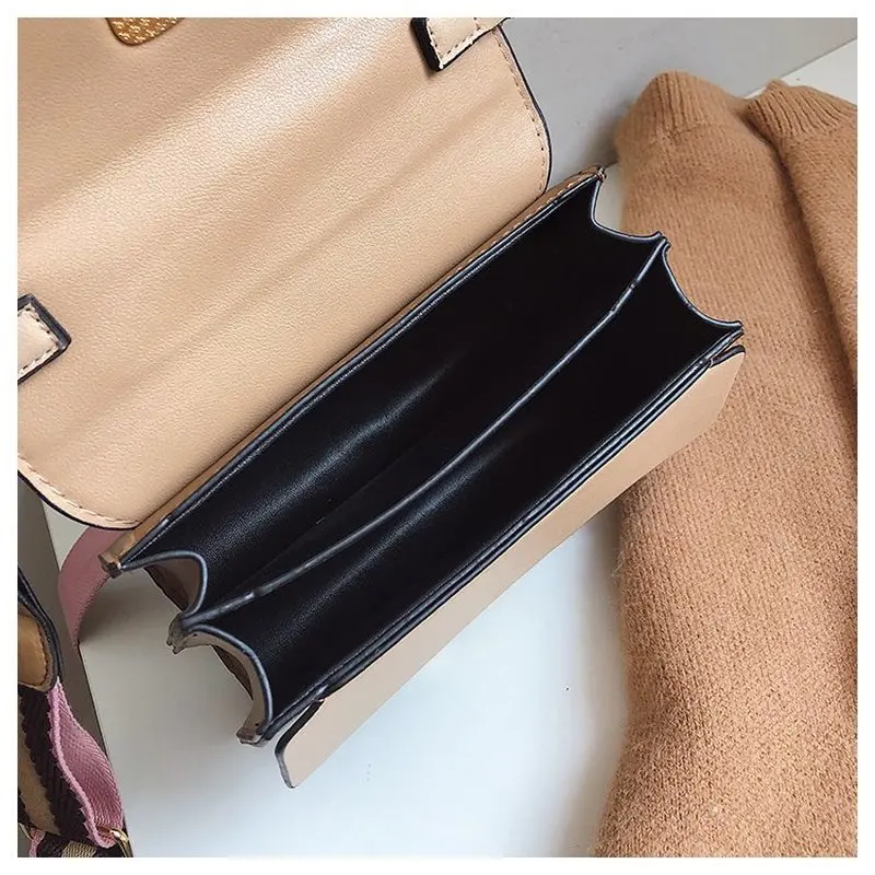 

Women Leather Handbags Famous Luxury Designer Contrast Color Fashion Shoulder Bags Female Crossbody Purses Bolsas46