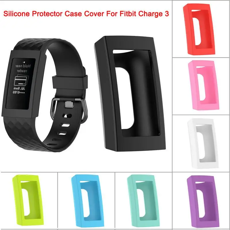 Защитный чехол для Fitbit Charge 3 силиконовый защитный смарт браслета
