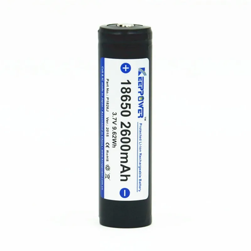 4 шт. Keeppower 18650 2600 мАч 3 7 V 9.62Wh защищенная литий ионная аккумуляторная батарея