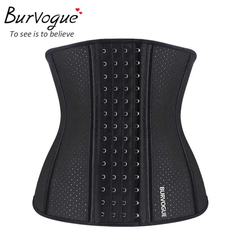 Женский корсет Burvogue дышащий сетчатый атласный латекс с отверстиями 9 стальных