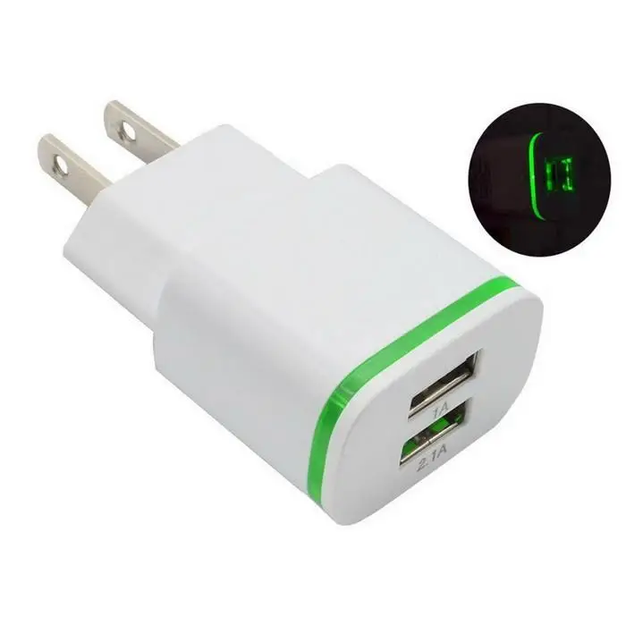 2 USB модуль с разъемами Универсальное зарядное устройство светодиодный свет 5 в 2.1A