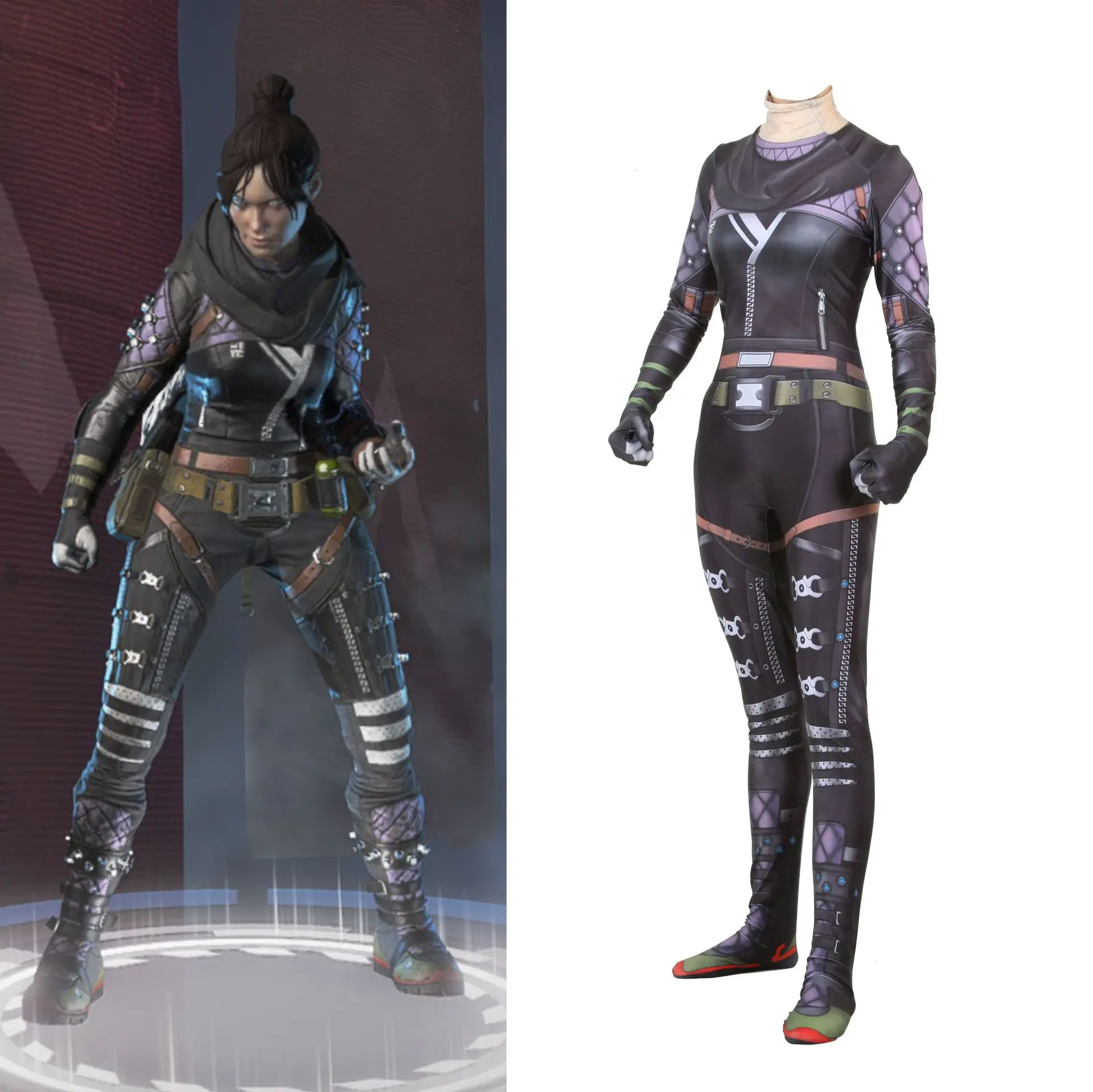 Женский костюм для ролевых игр Apex legends Wraith из спандекса аниме 2019 | Тематическая