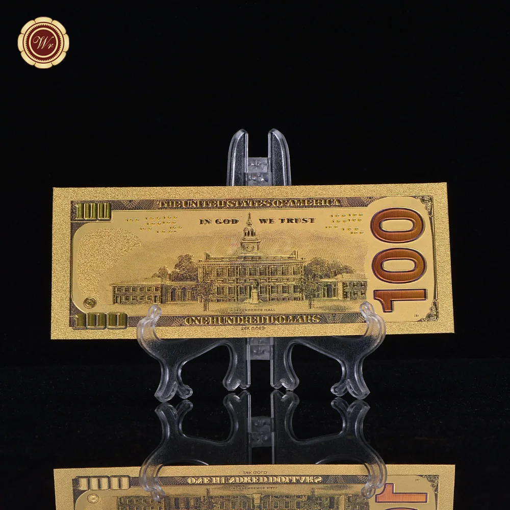 WR самые новые подарочные товары в американском мире 24k позолоченные 100 бумажные