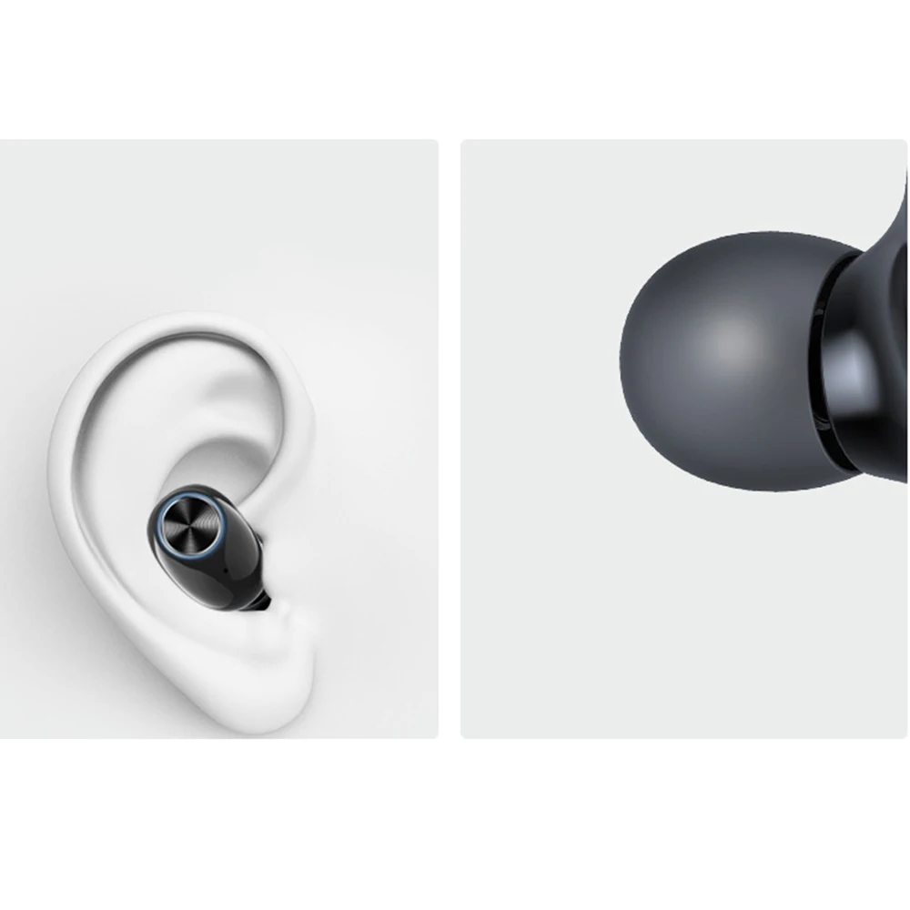 Мини с микрофоном Bluetooth 5 0 наушники стерео Беспроводные спортивные гарнитура