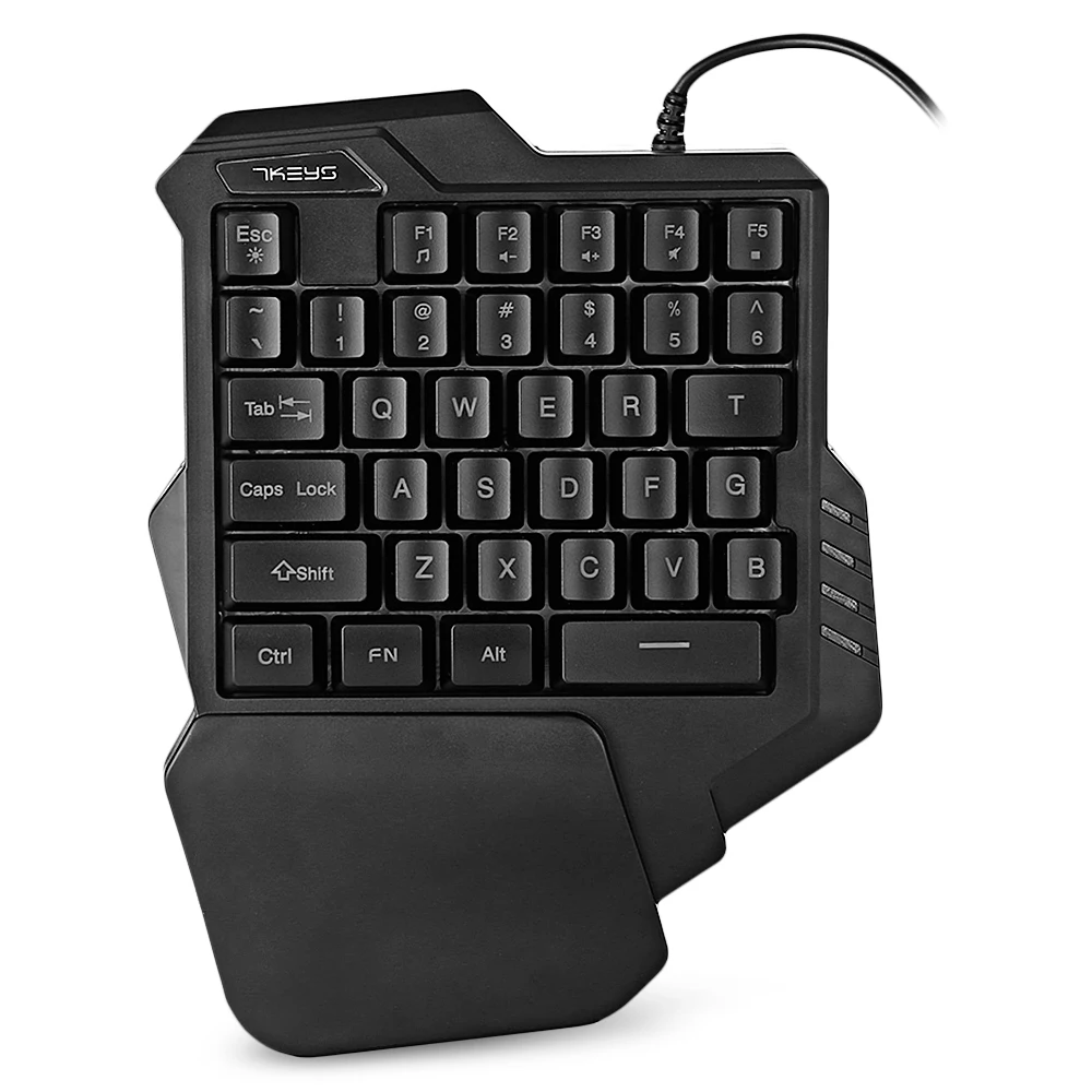 G30 Проводная игровая клавиатура с светодиодный подсветкой 35 клавиш одной ручкой