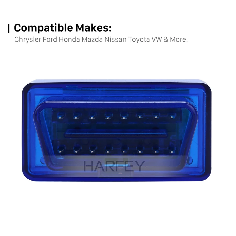 Диагностический сканер Harfey OBD OBD2 Mini ELM327 V1.5 с Bluetooth диагностический для VW Chrysler Ford