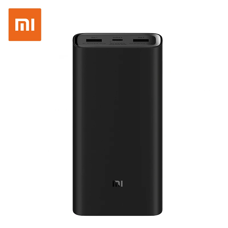 Внешний аккумулятор Xiaomi 20000 мАч 3 Pro USB Type C 45 Вт быстрая зарядка Mi Powerbank портативный