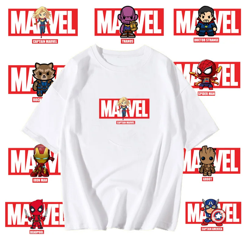 Marvel футболка с Мстителями супергерой Железный человек Человек паук новинка панк