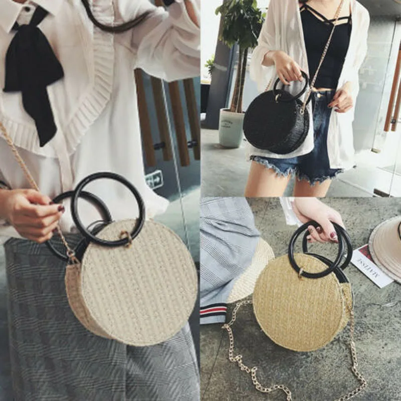 Сумка женская Соломенная круглая летняя 2019 | Багаж и сумки