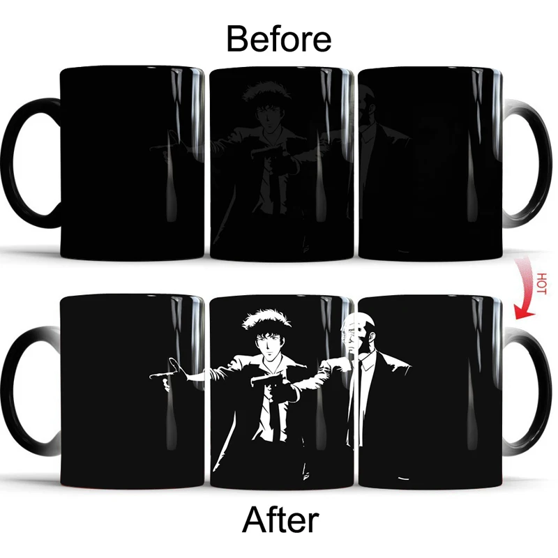 Cowboy Bebop Magic Mug Heat Color Changing Morph Coffee Cup Beer Milk | Дом и сад