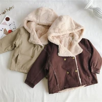 2 3 4 5 6 years winter jacket girls coat warm cashmere toddler boys outerwear hooded splice fashion snow wear kids clothing hot