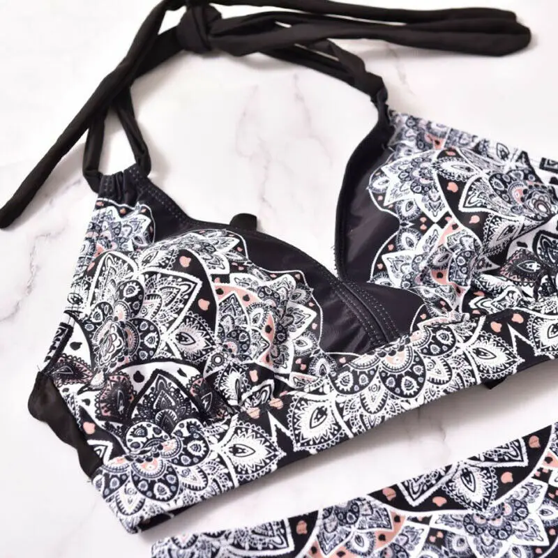 

NEW Women Plus Size 2 Piece Set Swimwear Push-up Padded Bathing Suit XL-5XL HOT