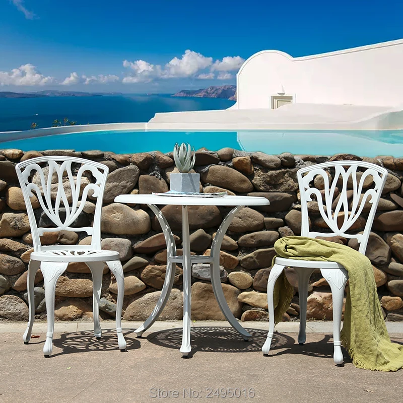 Набор из 3 предметов наружной алюминиевой мебели для бистро террасы