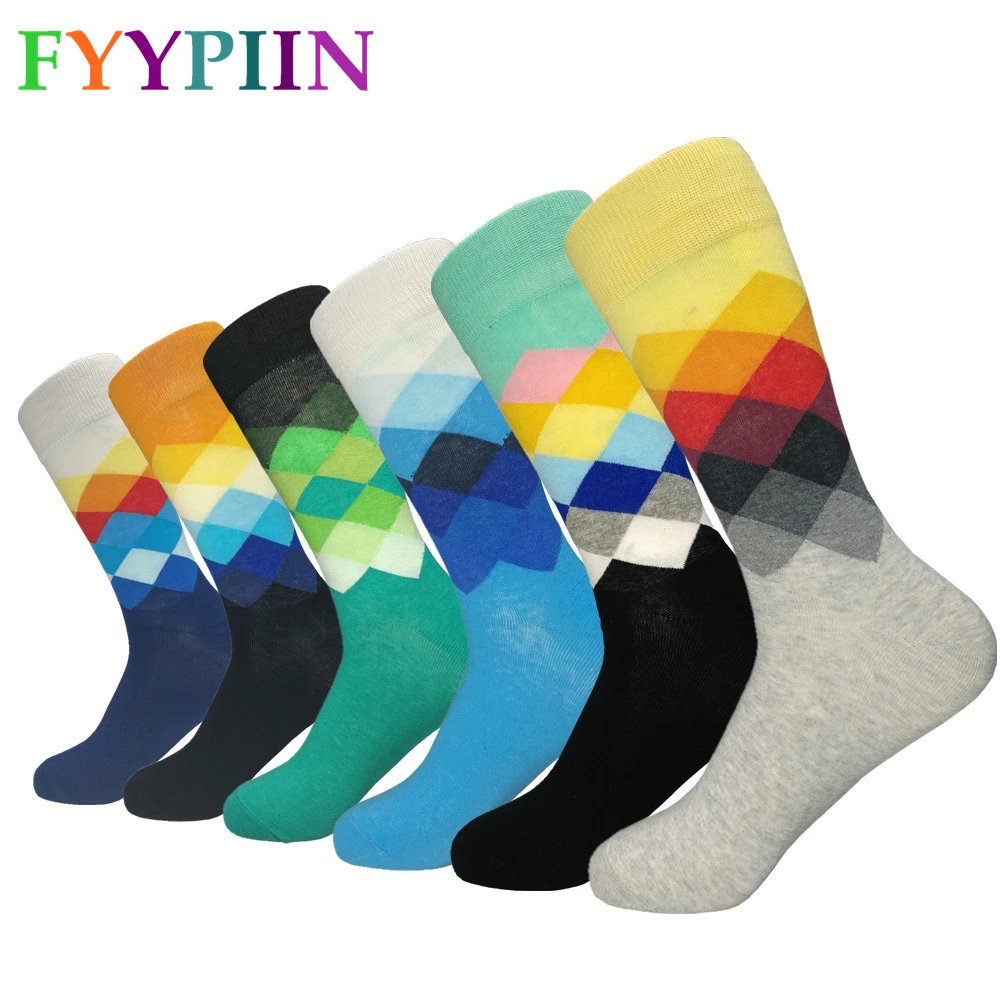 Мужские хлопковые носки с бриллиантами 2019|men socks colorful|fashion men socksmens fashion |