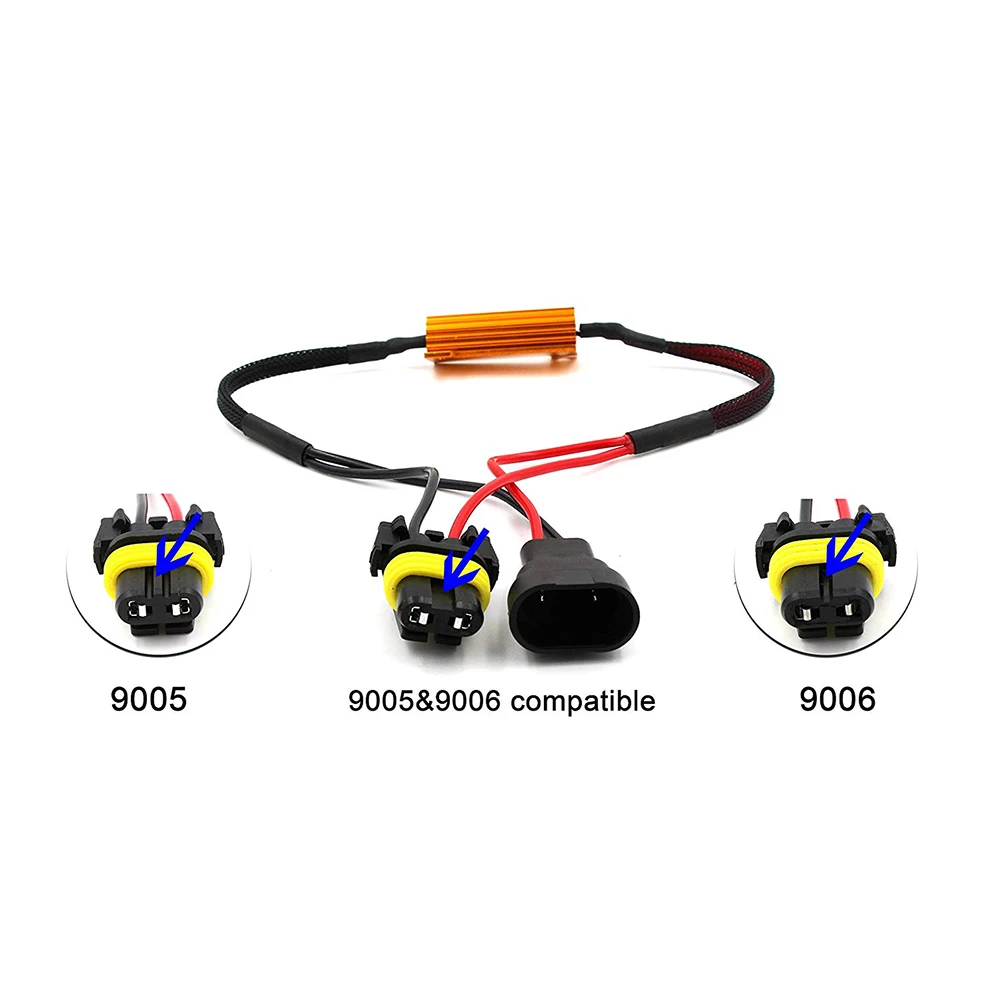 1 пара 9005/9006/HB3/HB4 50 Вт светодиодные резисторы без ошибок противотуманной нагрузки