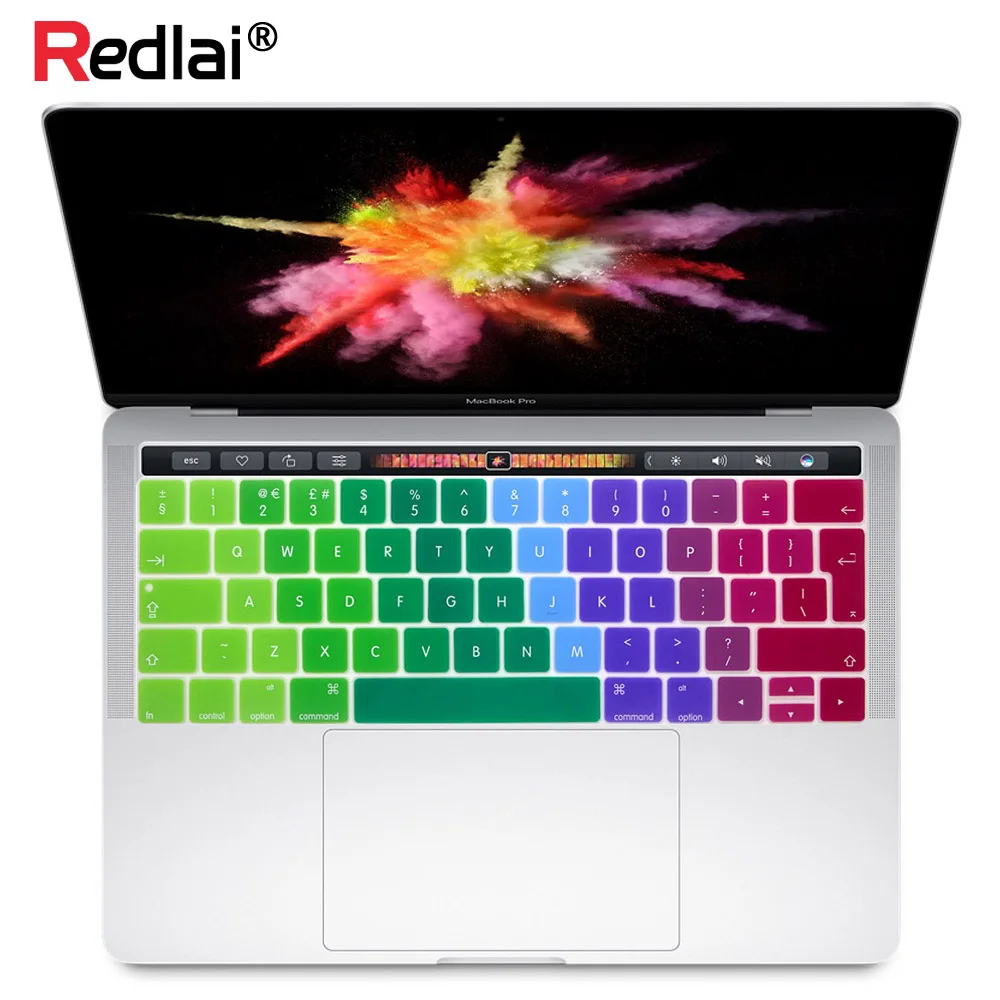 Для Mac Book Pro Retina 13 &quot15&quot с сенсорной панелью 2018 A1989 A1990 чехол для клавиатуры
