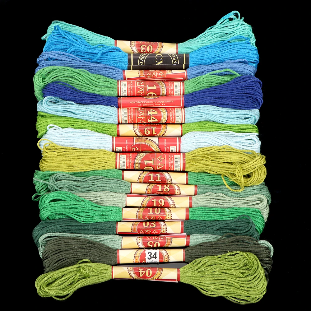 Cotton Embroidery Thread DIY Handmade Polyester Dyeing Line Floss Sewing Tool Cross Stitch Manual |