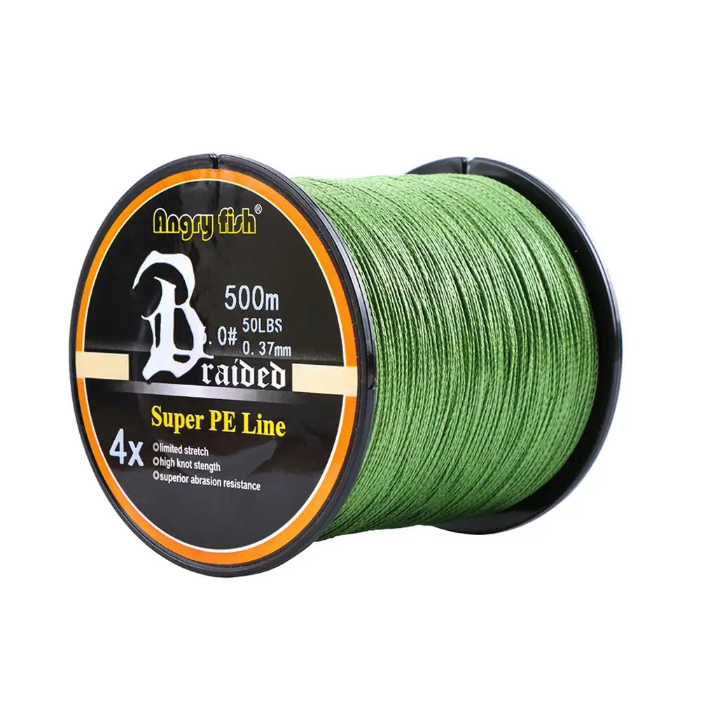 None 500M 547Yds 4 Strands Fishing Braided Wire Super Strong Multifilament Smooth Line 12-80LB 0.1-0.5mm Green | Спорт и развлечения