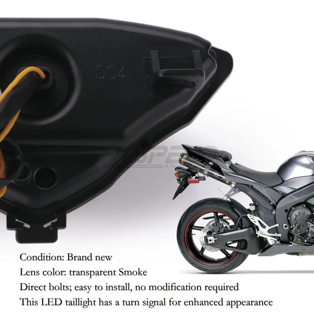 Для YAMAHA YZF R1 2004 2005 2006 мотоциклетный мигающий светодиодный задний фонарь