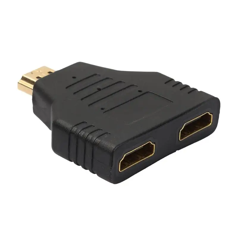 

1Pcs Portable 1080P HDMI-compatible Male to 2 Female 1 In 2 Out Splitter Adapter Protector Suitable For Transmit Digital Signal