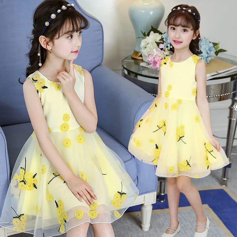 2019 Summer Style Flower Girl Dress Toddlers Teen Kids Princess Clothes Fashion Party Sleeveless Dresses | Детская одежда и обувь