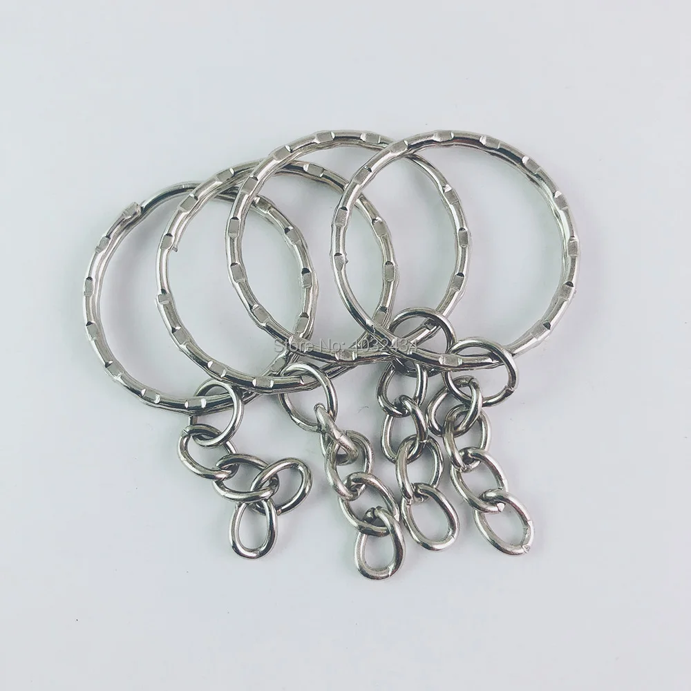 

500 pcs/lot Silver Color Key Chains Alloy Circle DIY 30 mm Key Ring Jewelry Jewelry Key Ring