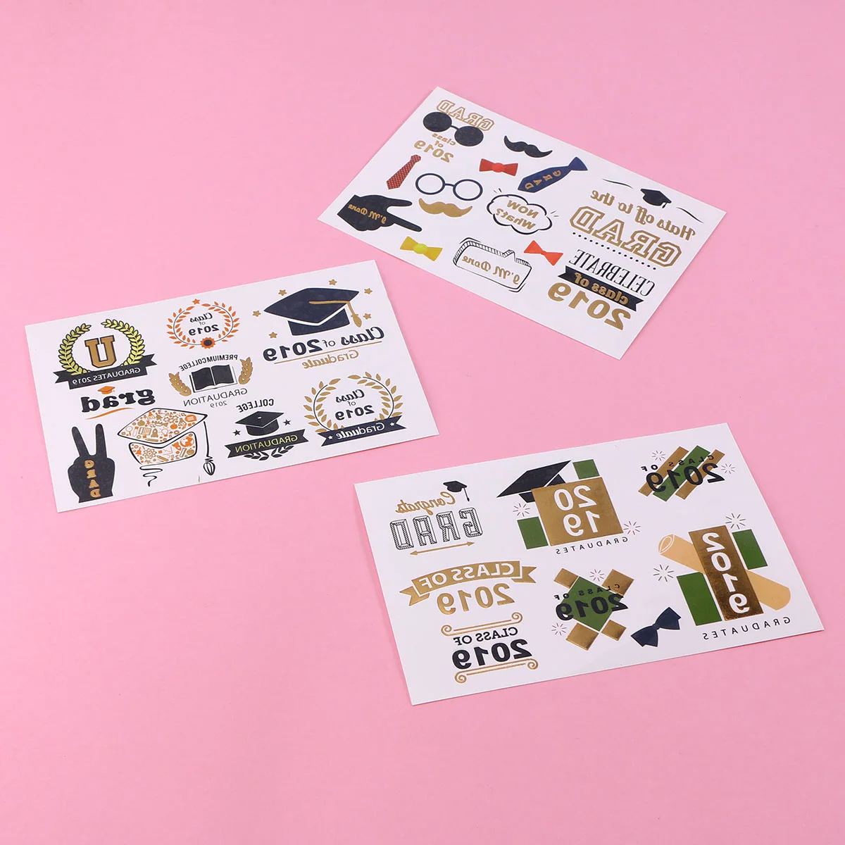 3 шт. временные наклейки на выпускной для студентов товары выпускного вечера